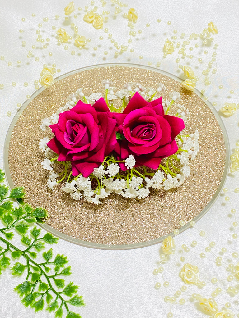 Hot Pink Flower Hair Comb