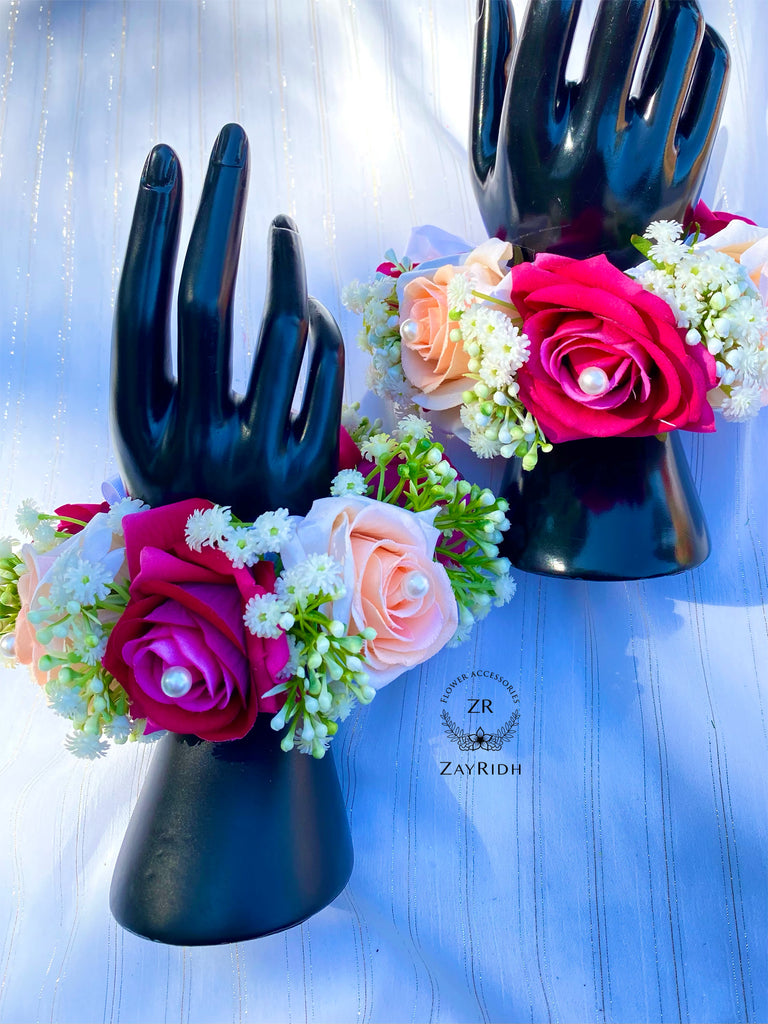 Mixed Pink Flower bracelets