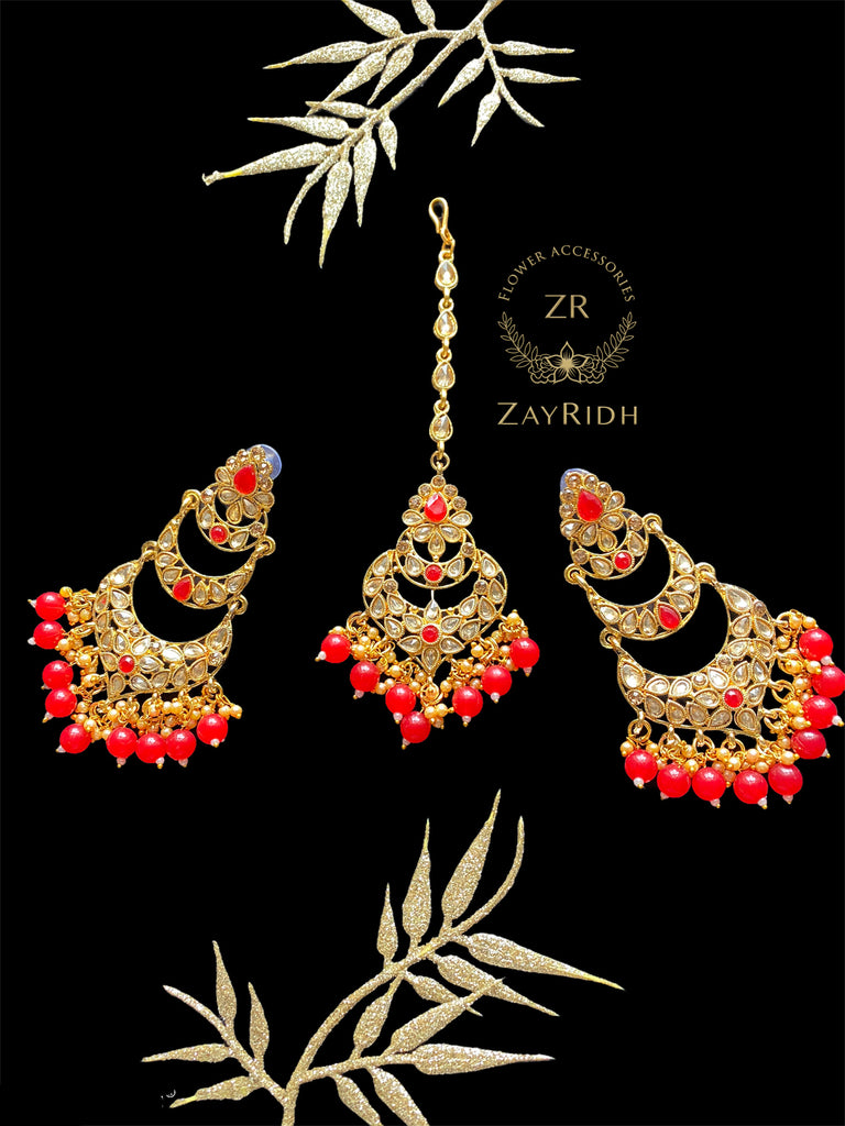 Red Earrings Set 