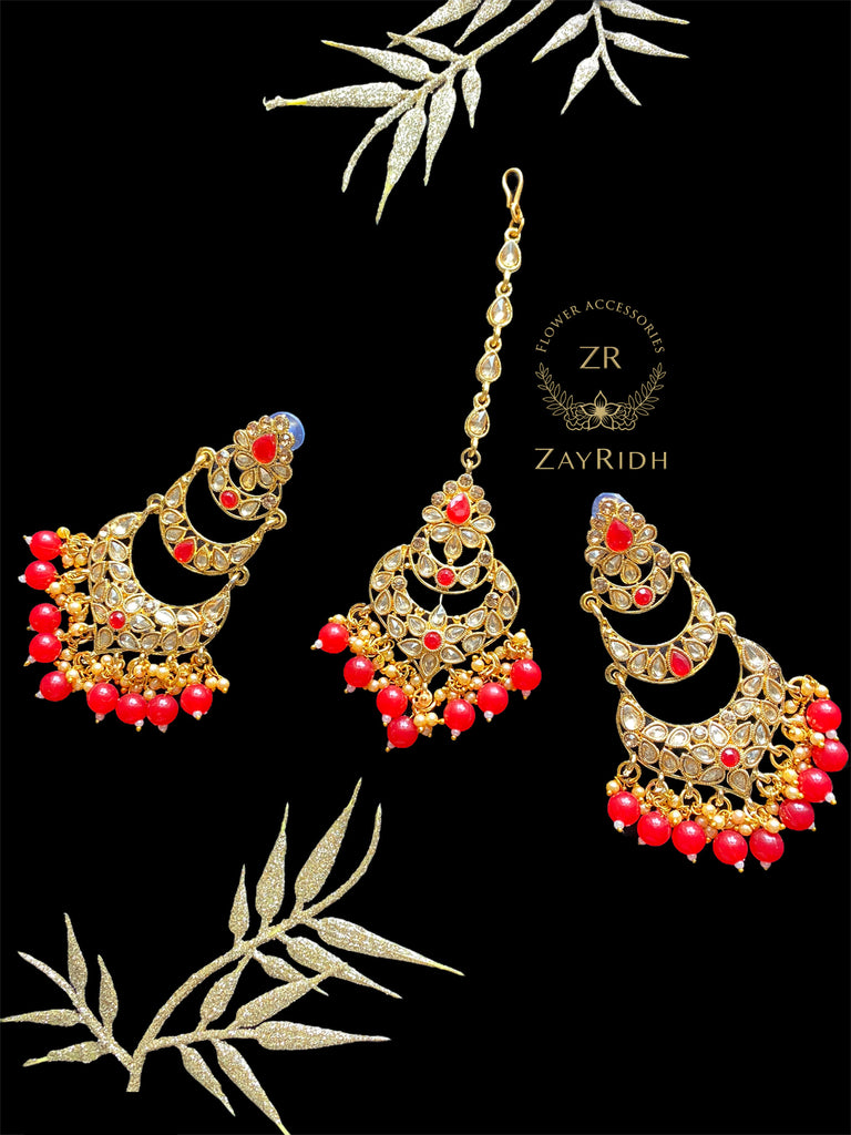 Red Earrings Set D16