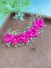 artificial pink flower hair gajra