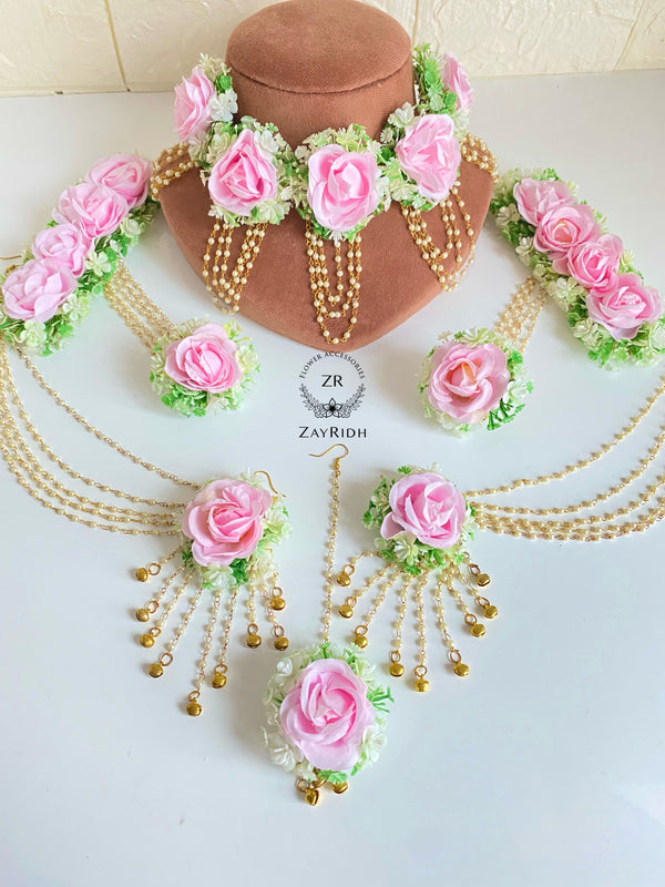 flower necklace set