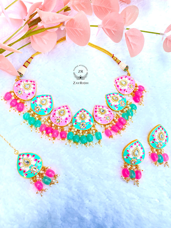 Kiran Multi Meenarkari Necklace Set