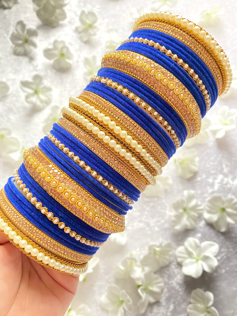 Royal blue bangles set