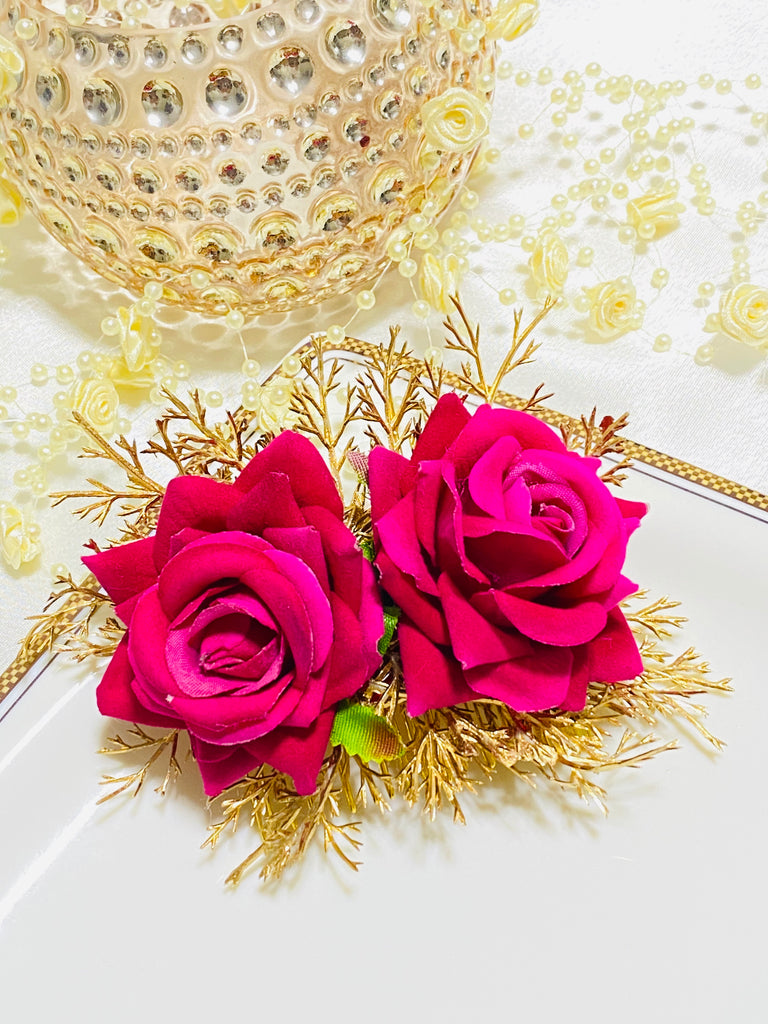 pink flower hair accessories