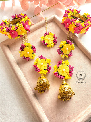 Pink Yellow Bracelet Set