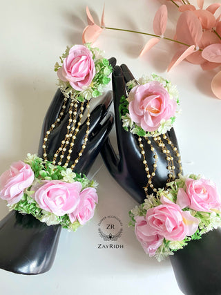 Lamansh Floral Ring Bracelet Set for Engagement  Haldi  Floral Acce