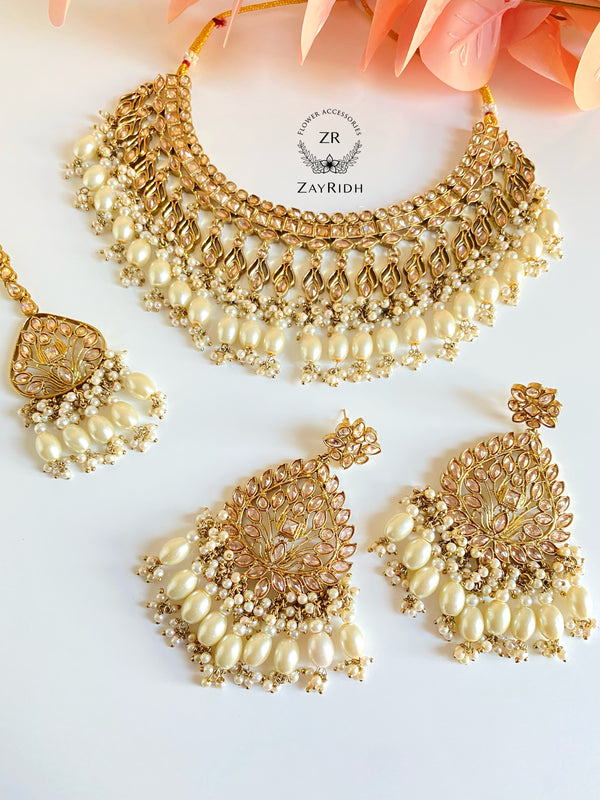 Jannat Pearl Necklace Set
