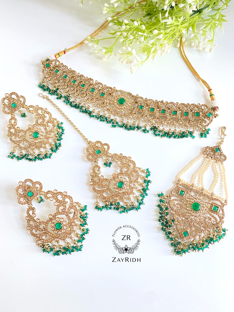 Asian Pakistani Green Bridal Set