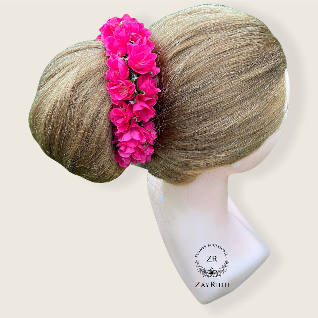  Silk Flower Hair Gajra