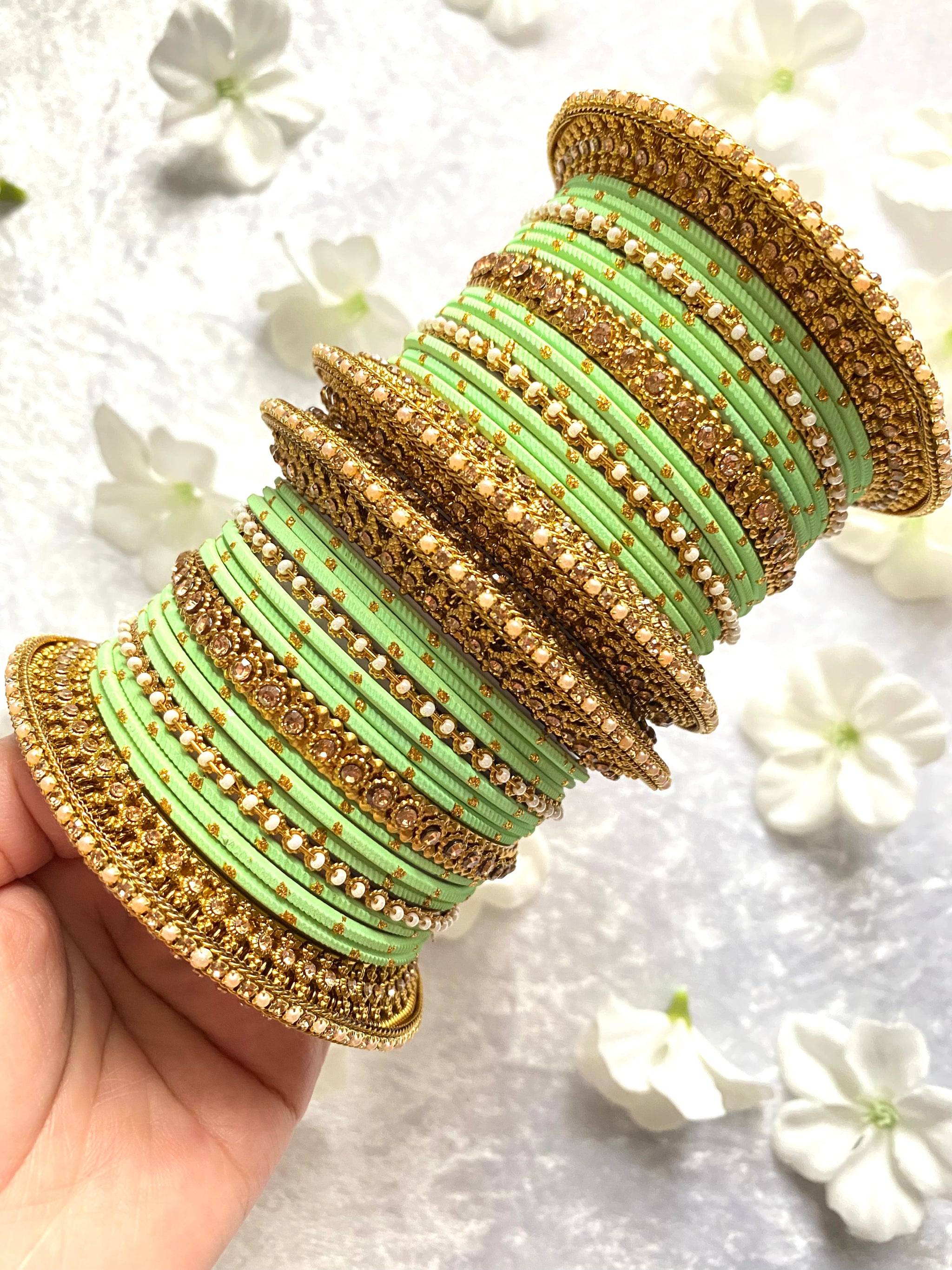 Mint Green Bangles Set