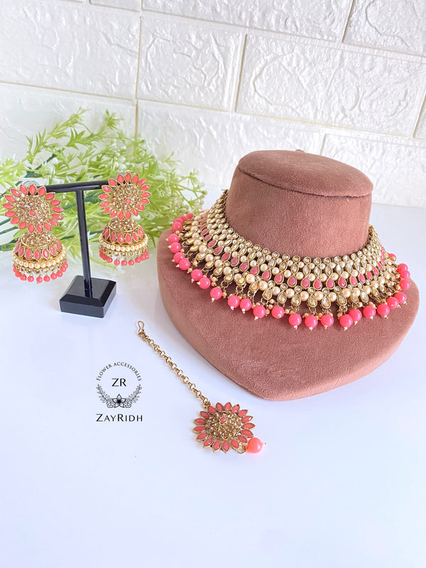 Haya Pink Necklace Set