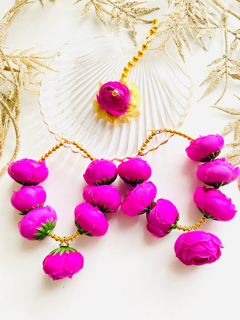 Purple mehndi Earrings