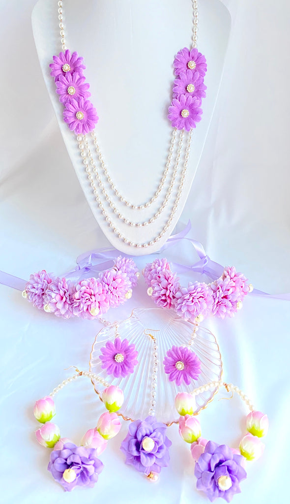 flower necklace set