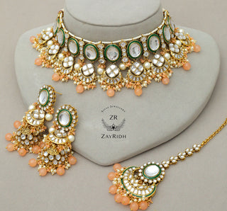 peach jewellery set