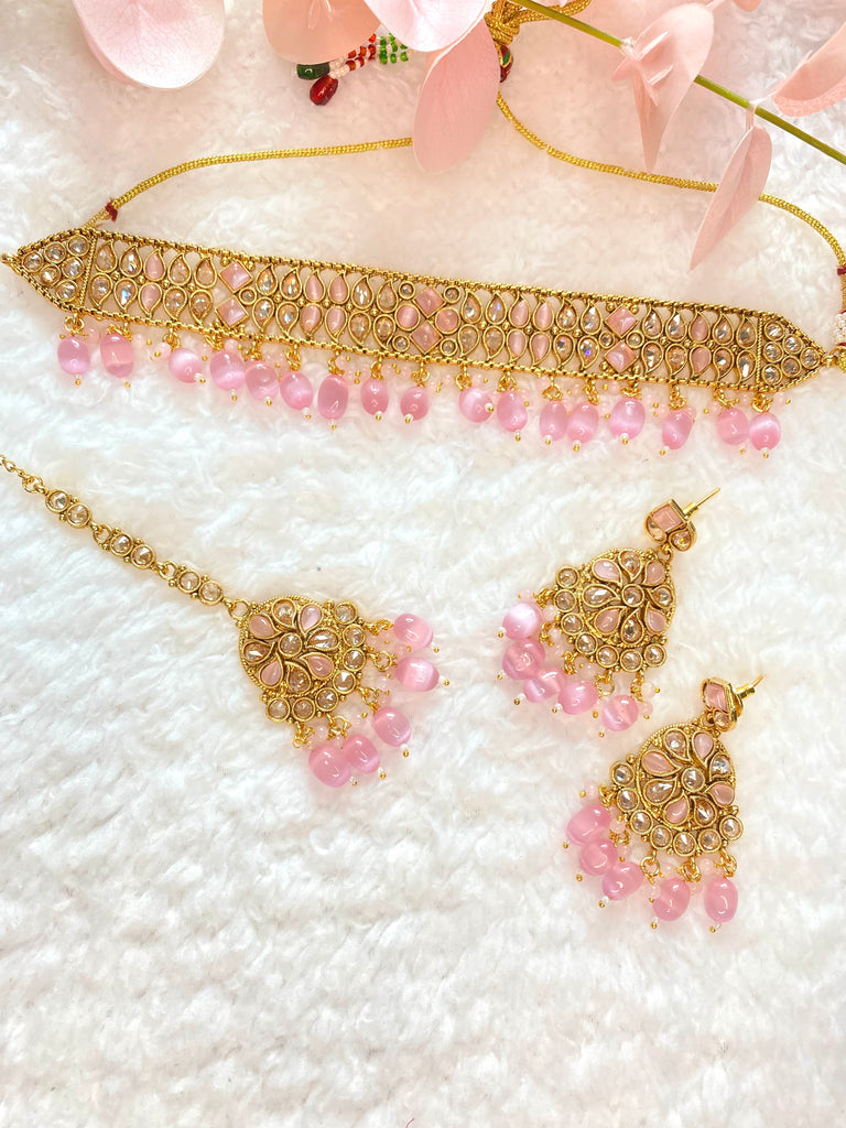 Arzo Pink Choker Set