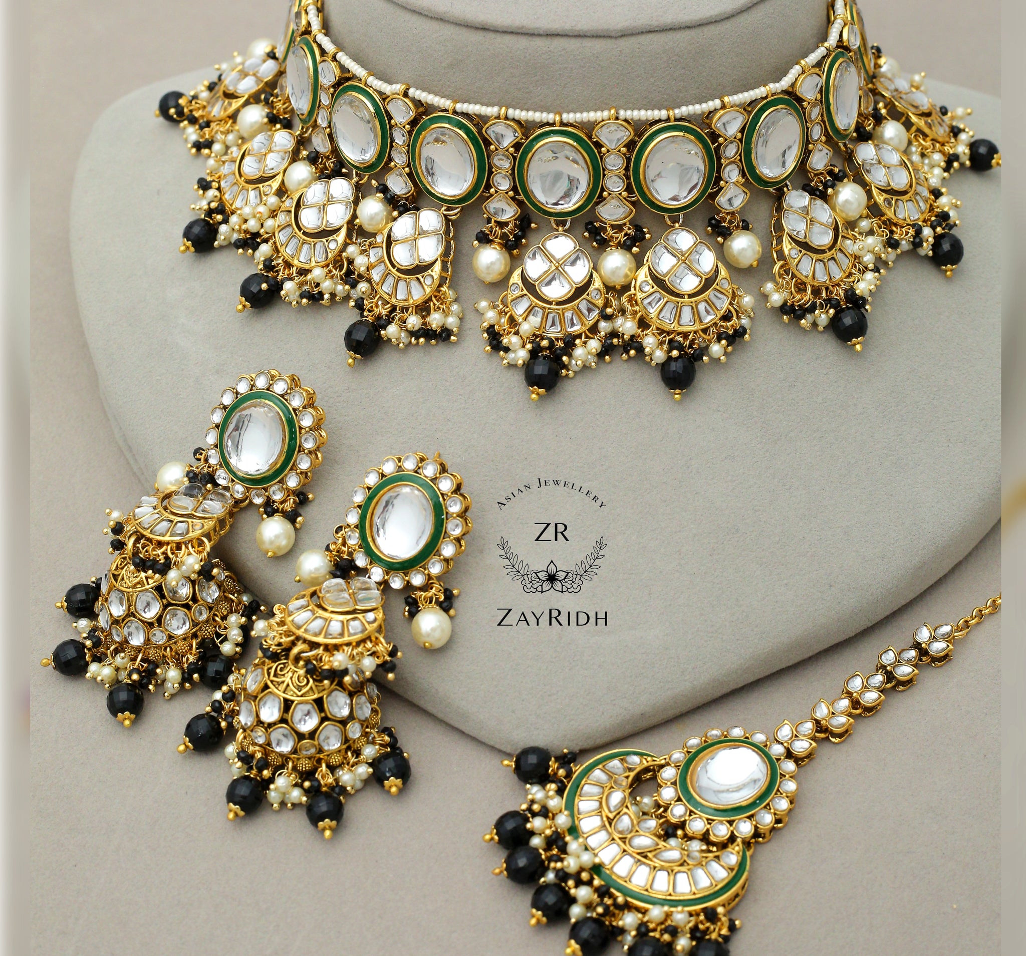 Rayah Kundan Asian Necklace Set - Main Image