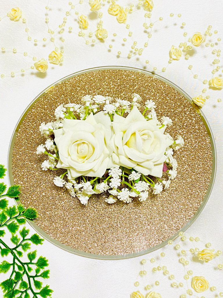 Wedding flower hair comb