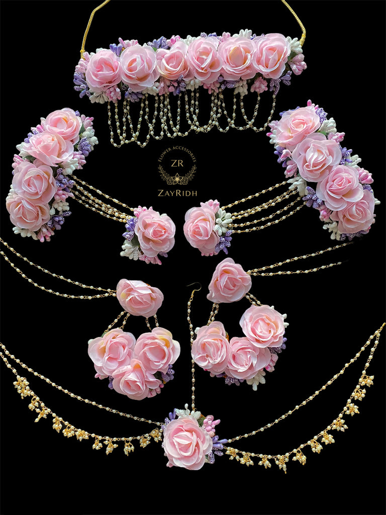 Mehndi Haldi flower jewellery 