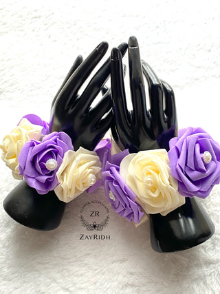 Rahi Purple/Cream Bracelets