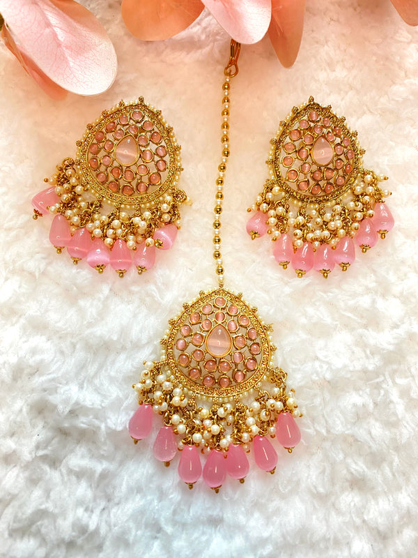 Simran Pink Earring Set