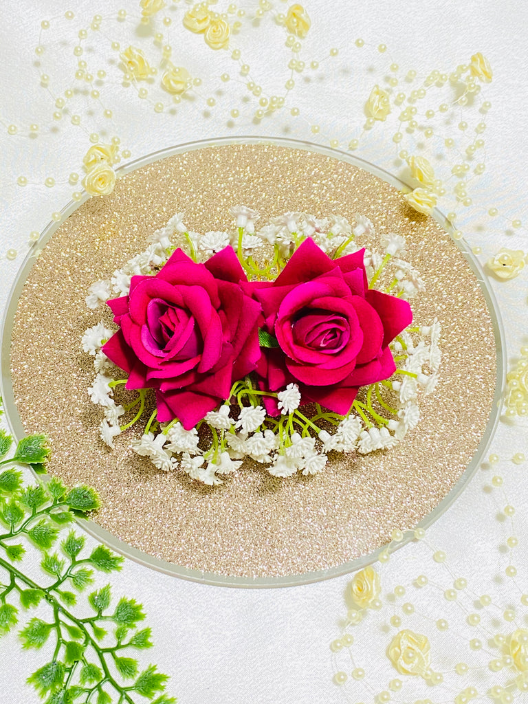 pink flower hair accessories