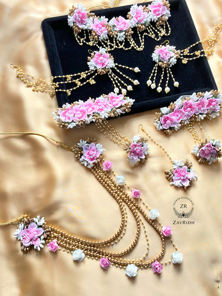 Manha Light Pink Bridal Set