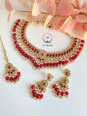 Amal Maroon Necklace Set
