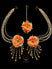 Orange Flower Earrings Set