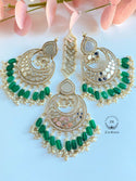 Nabeela Green Earrings Set