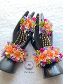 Julie Orange Flower Bracelets