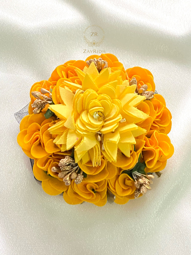 Yellow Flower Hair Bun