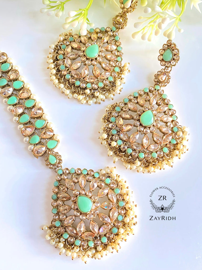  Mint Green Earrings Set