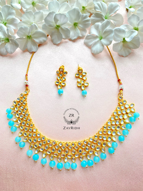 Ice Blue Necklace & Earring Set N09