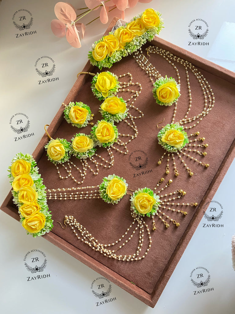 mehndi flower jewellery 