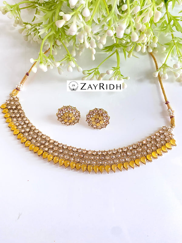 yellow necklace set