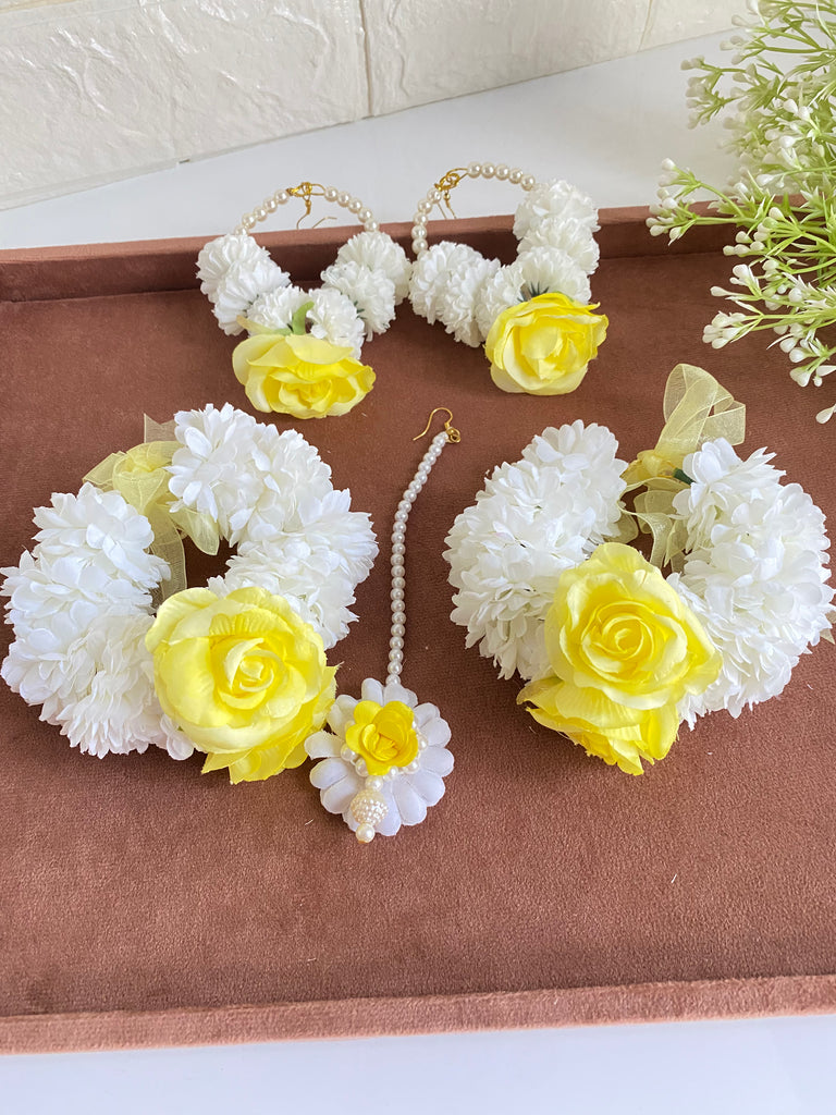 Haldi flower jewellery 