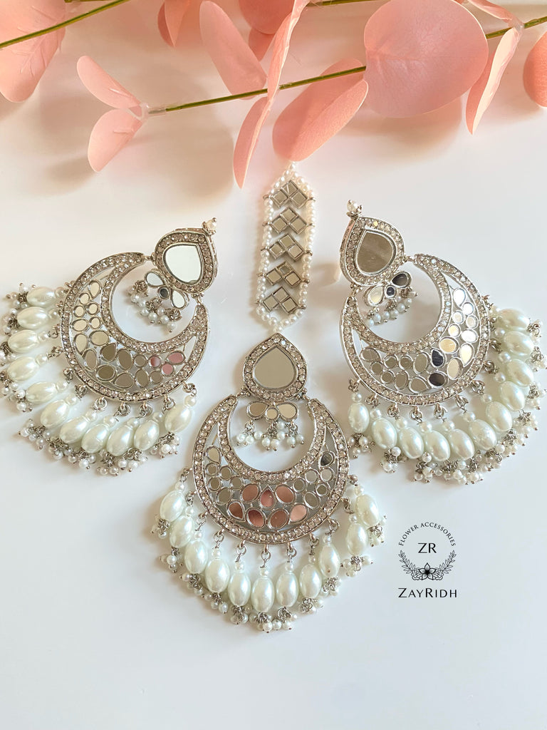 Nabeela Silver Earrings Set