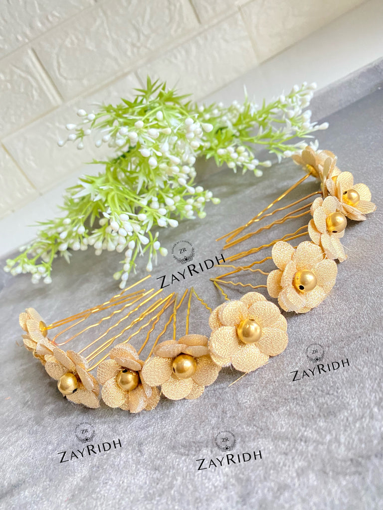 flower hair pins