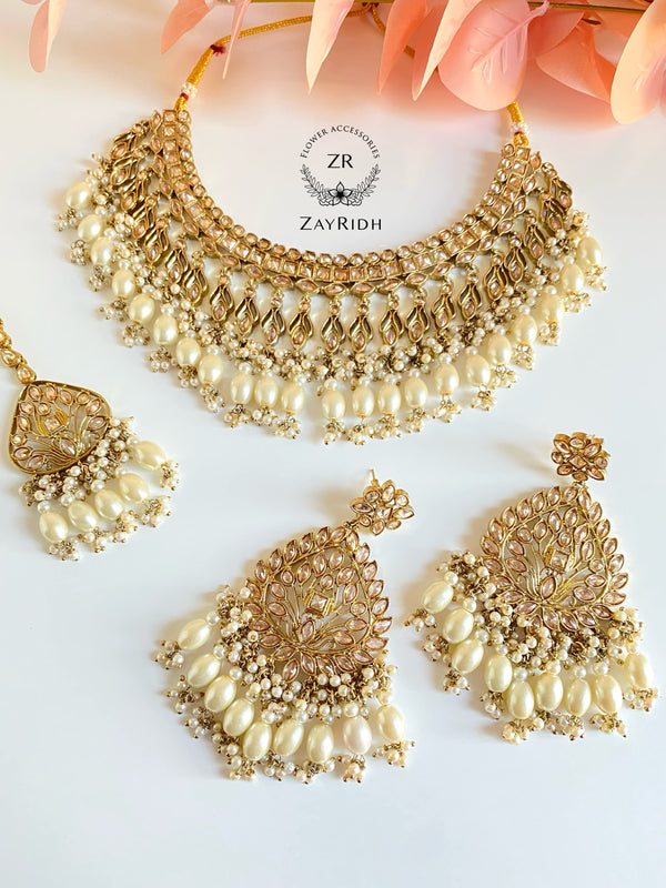 Jannat Pearl Necklace Set