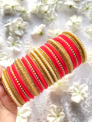 Pearl Pink Bangle Set