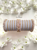 Grey Velvet Bangles