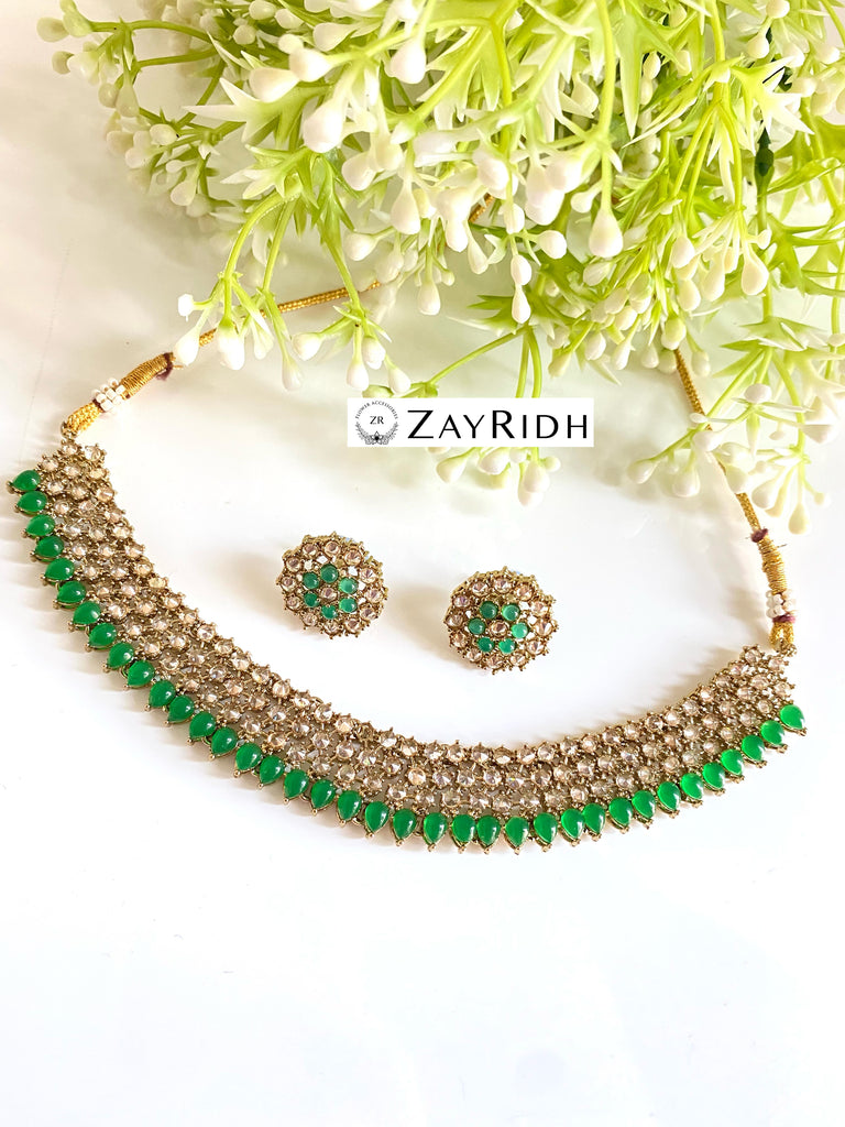 green necklace set