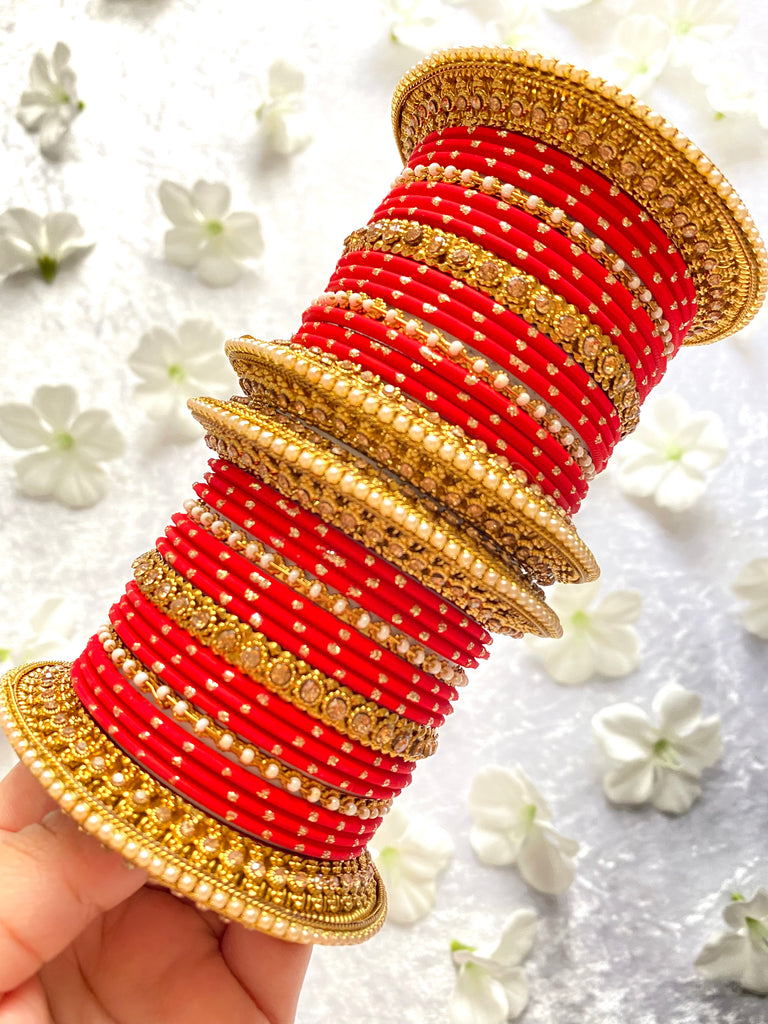 Red indian bangles 