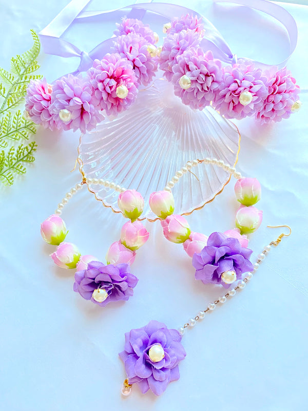 floral tikka earrings & bracelets