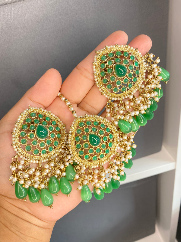  Green Earring Set