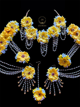 Zeenat Yellow Necklace Set
