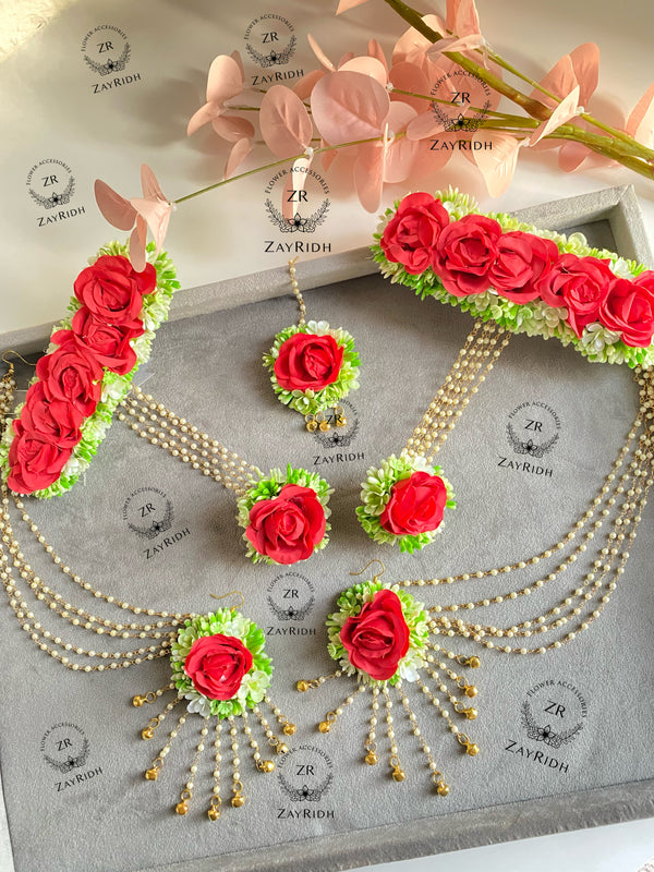 mehndi flower jewellery 