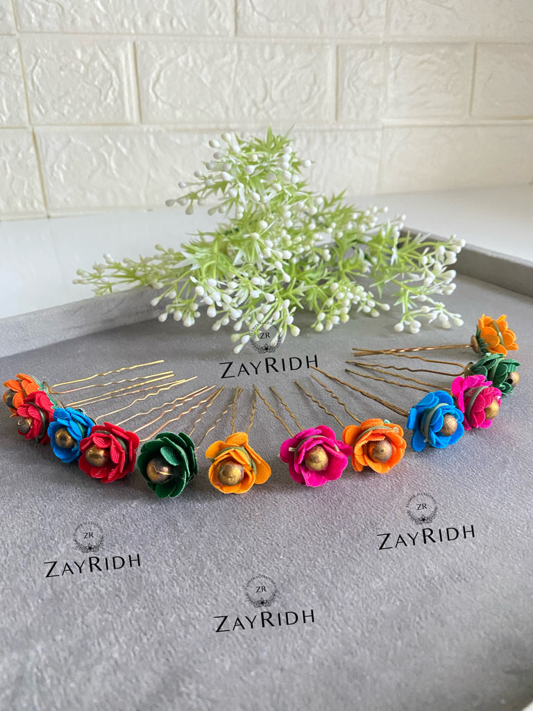 multicolour hair pins