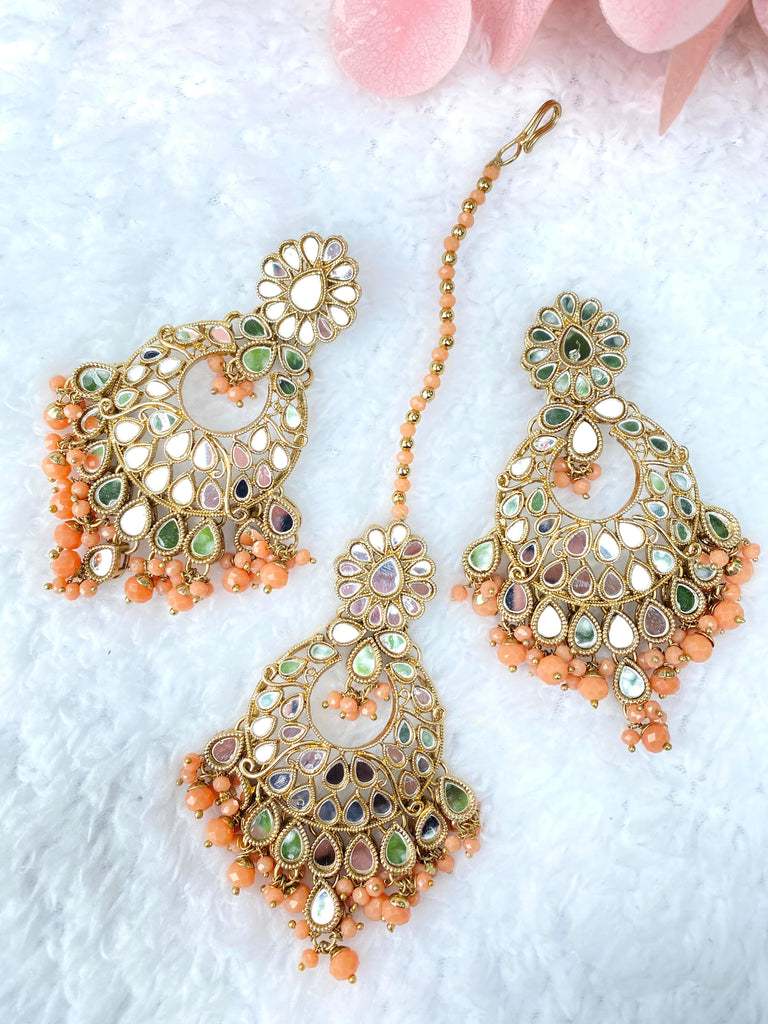 Farah Peach Earring Set